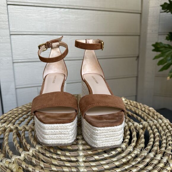 VERONICA BEARD Gianna Suede Espadrille Wedge Sandals In Brown US 7.5 EXCELLENT! - Picture 3 of 14